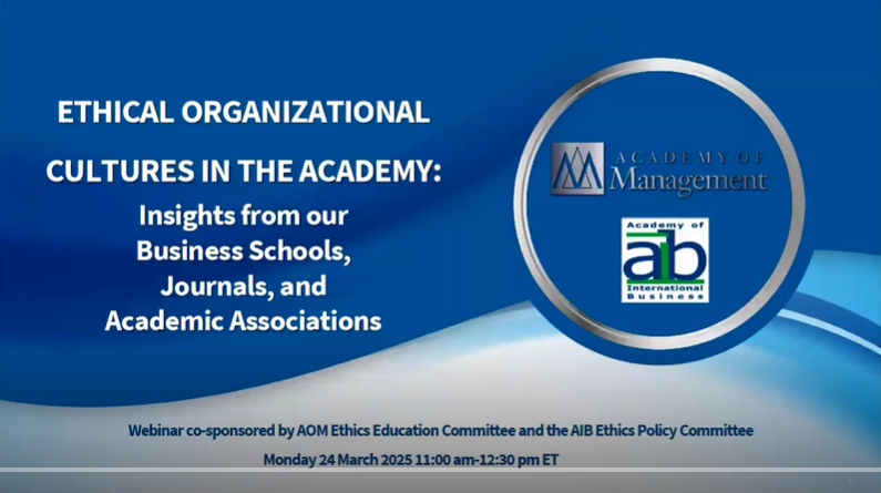 EthicalOrganizationalCulturesintheAcademyvideo