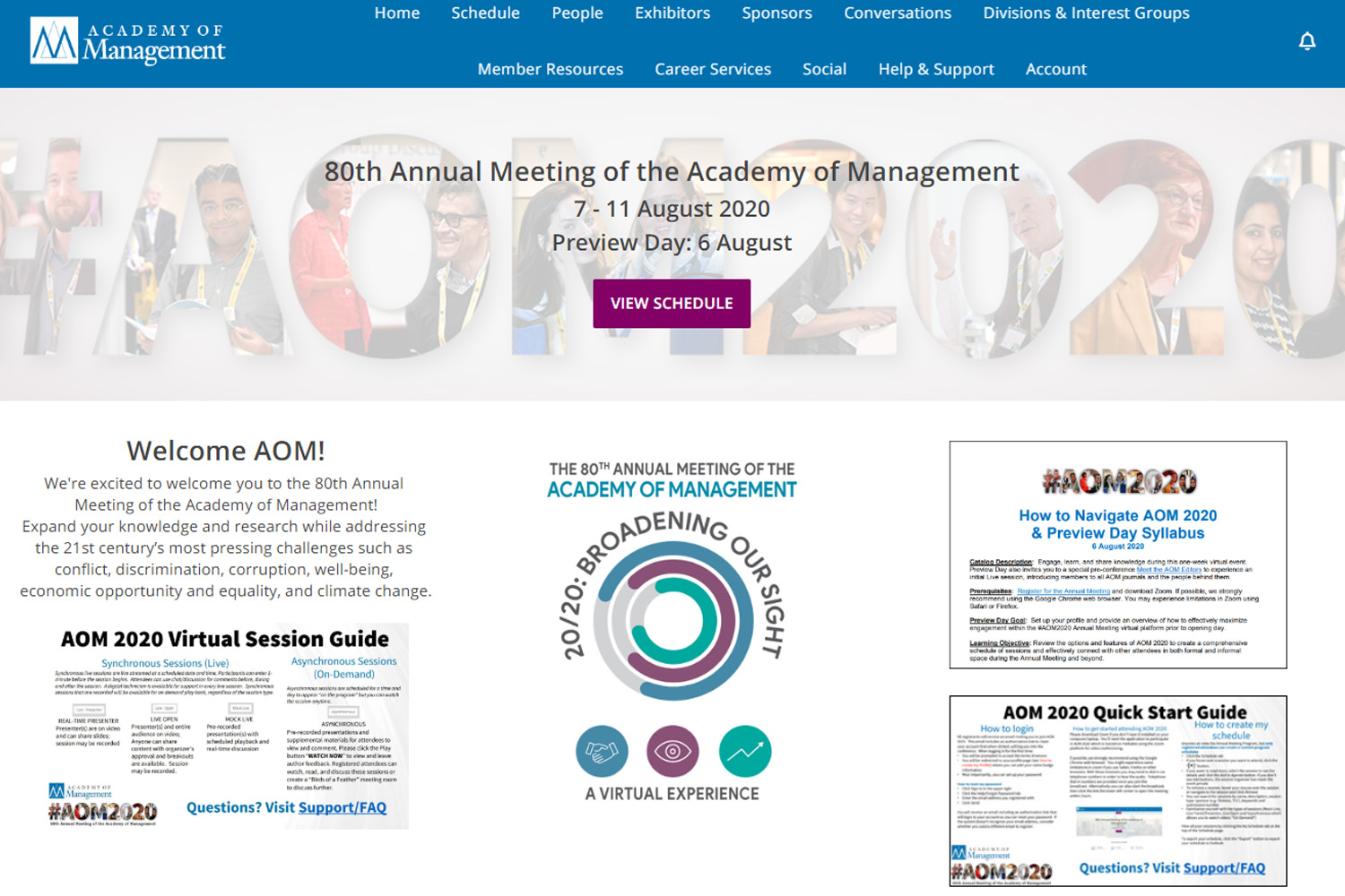 AOM2020VirtualPlatformLandingPage