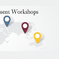 Imageofworldmapwithmarkersforpaperdevelopmentworkshops