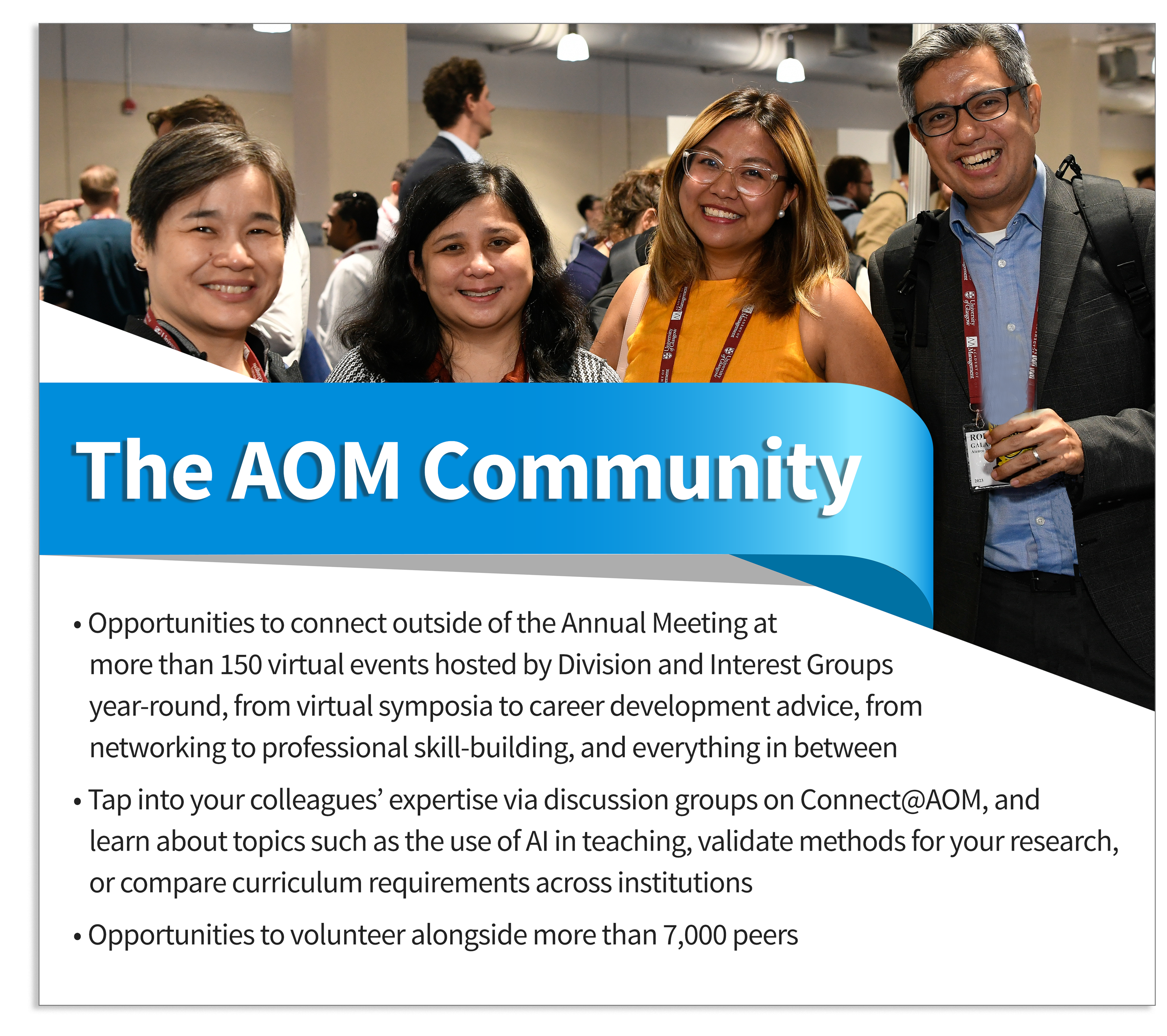 Community of AOM scholars gathered
