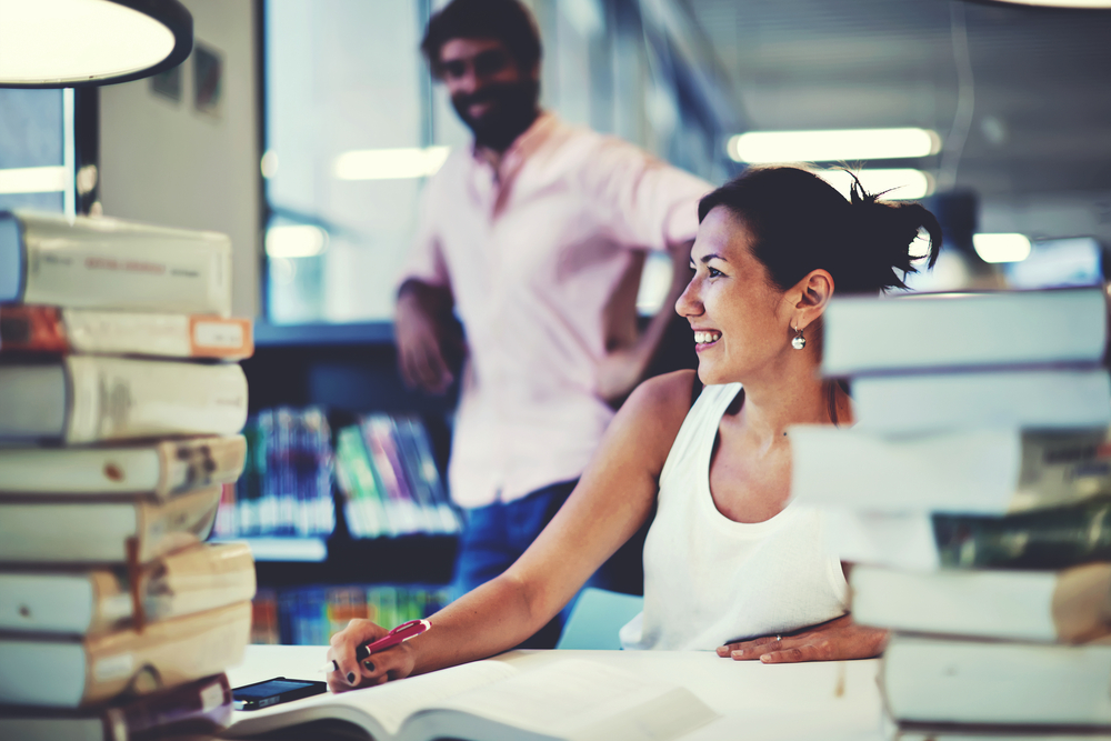 students-in-library